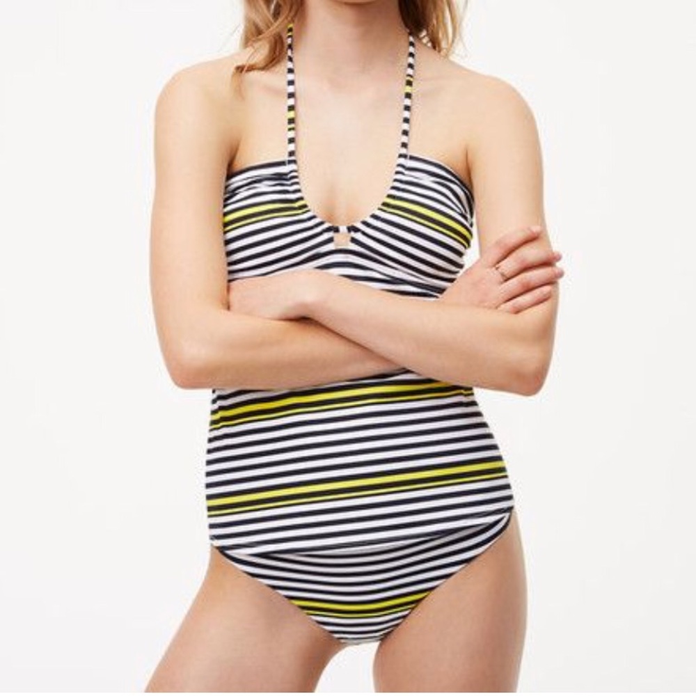 NWT LOFT Striped Tankini Swimsuit